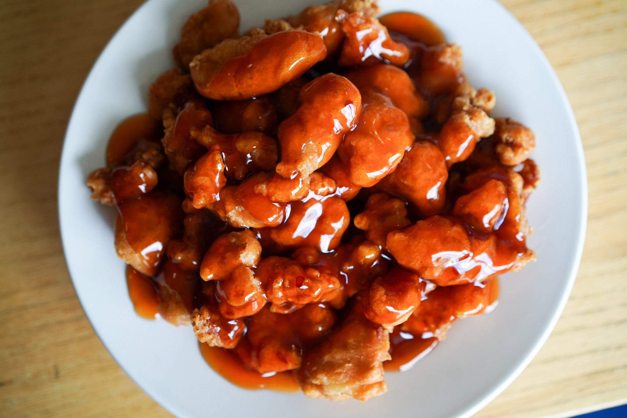 Sauced chicken dish at Riverside Restaurant